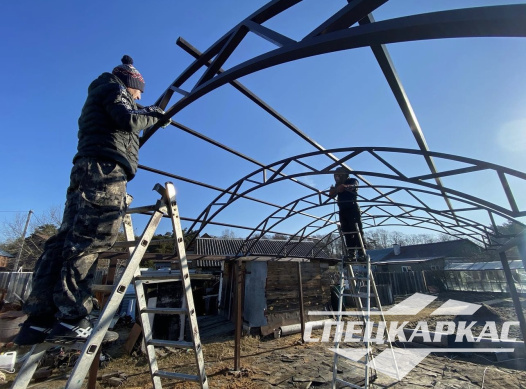 Классический арочный навес для одной машины №40 - фото 1358