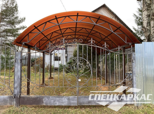 Автонавес для машины из поликарбоната №76 - фото 1710