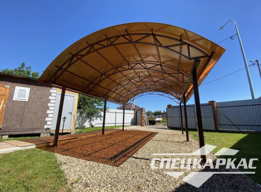 Навес для автомобиля из поликарбоната №20 - фото 1166