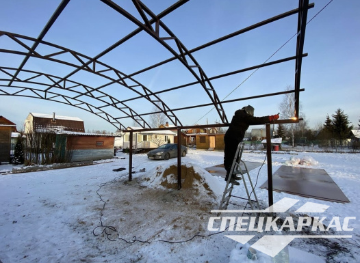 Навес для автомобиля арочного типа №57 - фото 1523