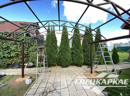 Навес из поликарбоната для дачи №93 - фото 1885