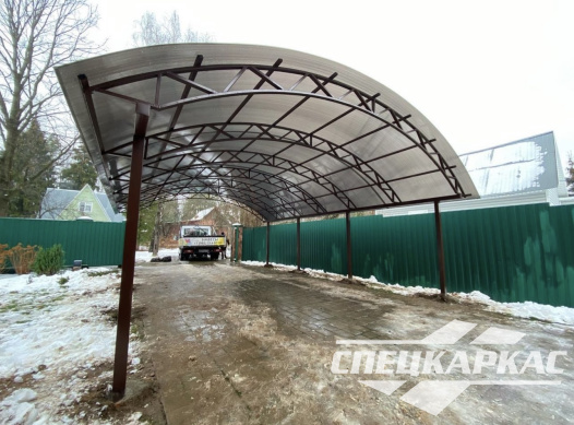 Металлический навес с поликарбонатом №61 - фото 1569